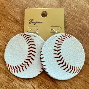 Baseball earrings NWT